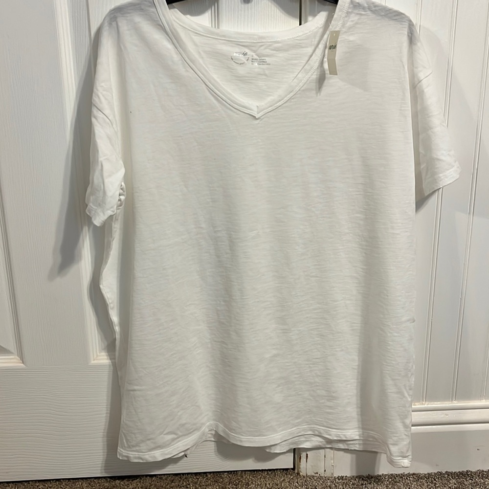 Aerie oversized distressed Vneck tee